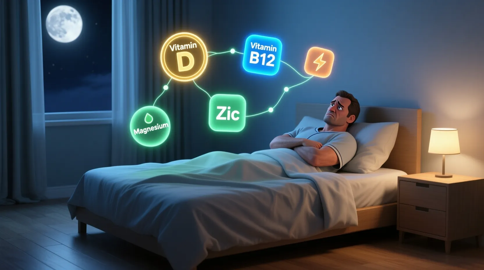 ما هو نقص الفيتامين الذي يسبب قلة النوم؟ ما هو نقص الفيتامين الذي يسبب قلة النوم؟ نقص الفيتامينات,قلة النوم,فيتامين د,فيتامين ب12,الأرق,هرمونات النوم,الصحة العامة